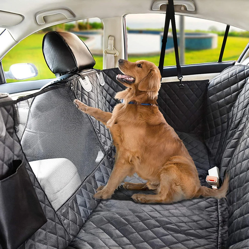 capa de assento para cães com janela de malha
