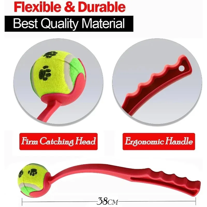 Lançador de Bolas para Cães 38 cm Leve com Cabo Ergonômico - Imagem 2