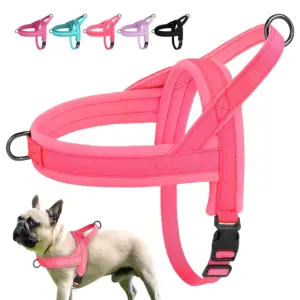 peitoral para cães pequenos e médios anti-puxão