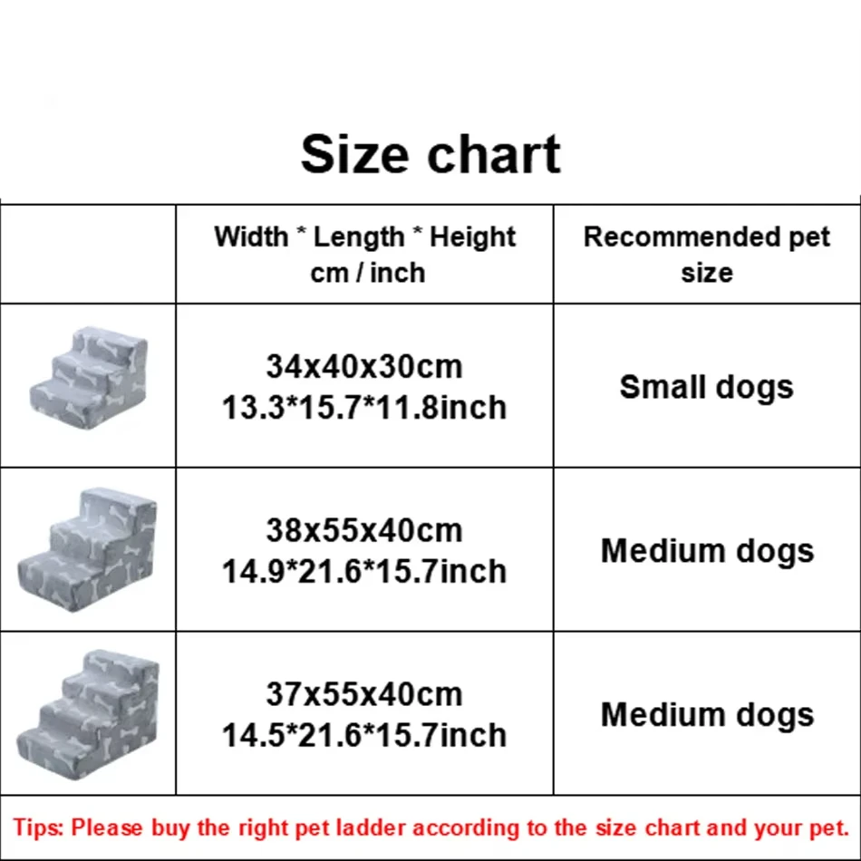 Escada para Cães e Gatos de Esponja com 3 Degraus Formato Osso - Imagem 3