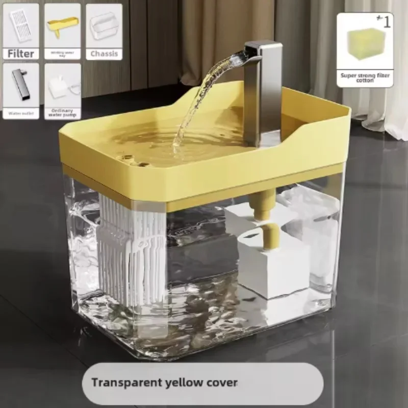 Fonte de Água para Gatos Transparente com Bomba de Circulação - Imagem 6
