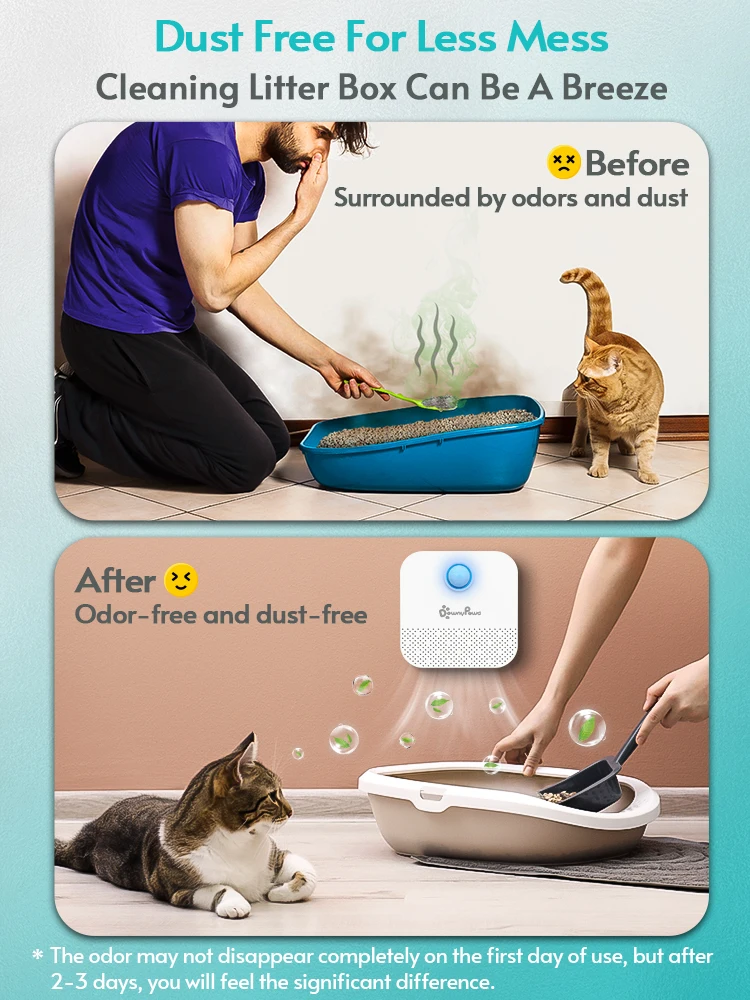 DownyPaws Purificador de Odor Recarregável para Caixa de Areia de Gatos - Image 2