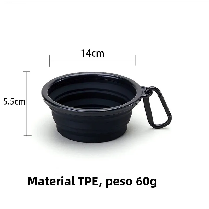 Tigela Portátil de Silicone para Cães e Gatos com Clipe - Imagem 5