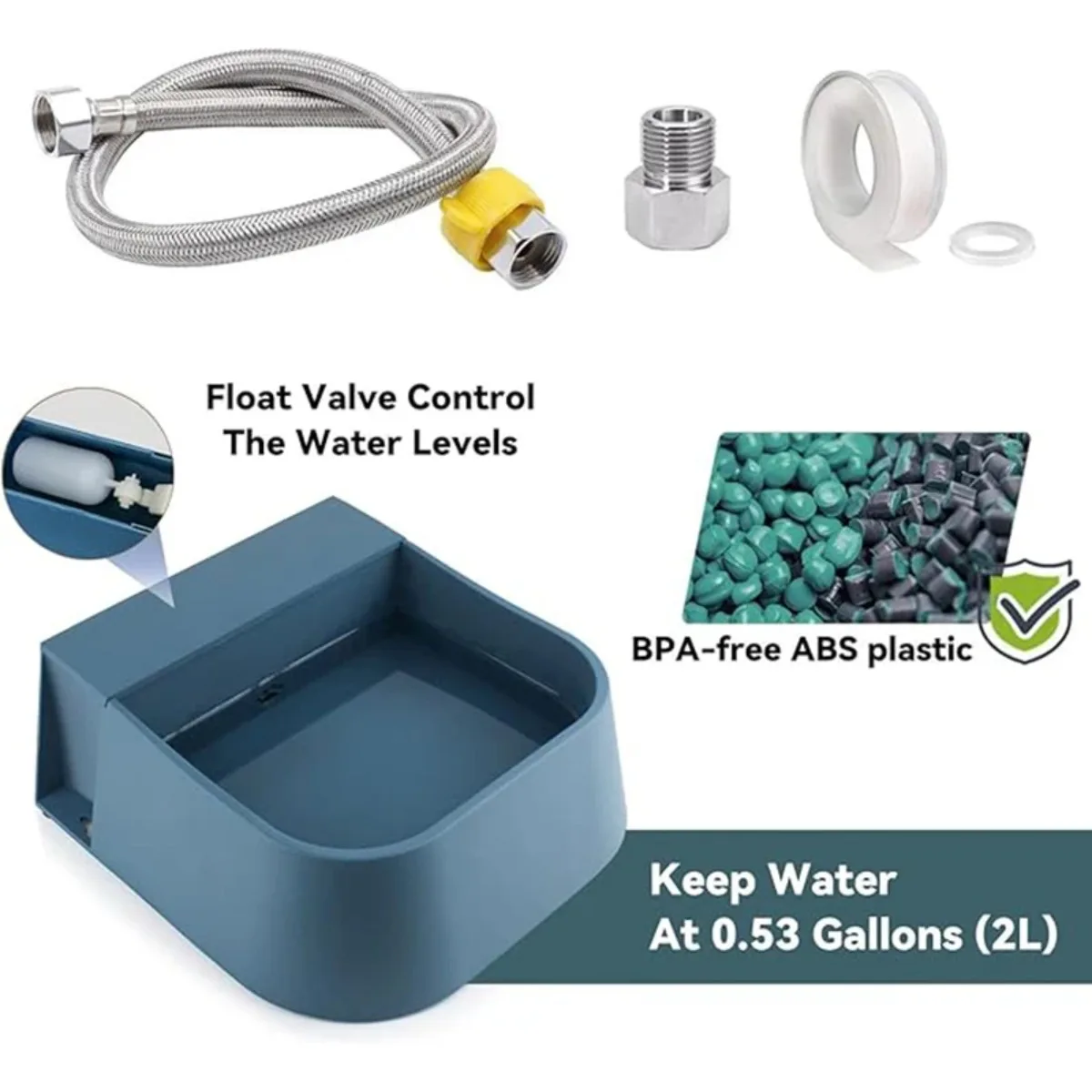 Bebedouro Automático para Pets 2L com Mangueira 1,5m e Boia Flutuante - Imagem 6