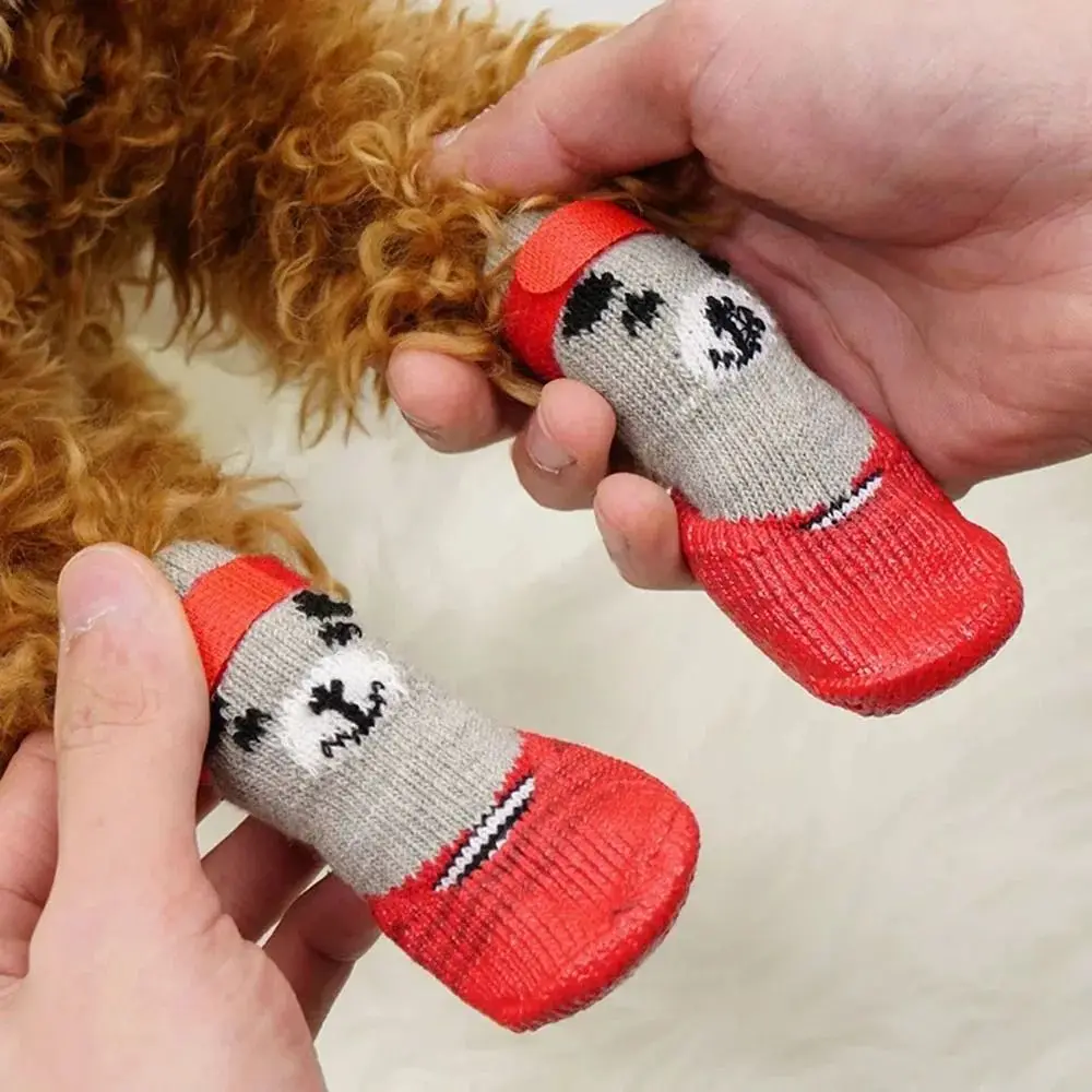 Meias Sapatos para Cães e Gatos de Algodão com Sola Antiderrapante - Imagem 2