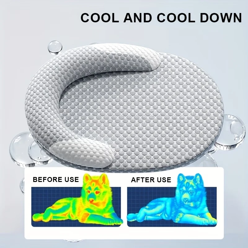Cama Refrescante para Cães e Gatos com Tecido de Seda Gelada - Image 4