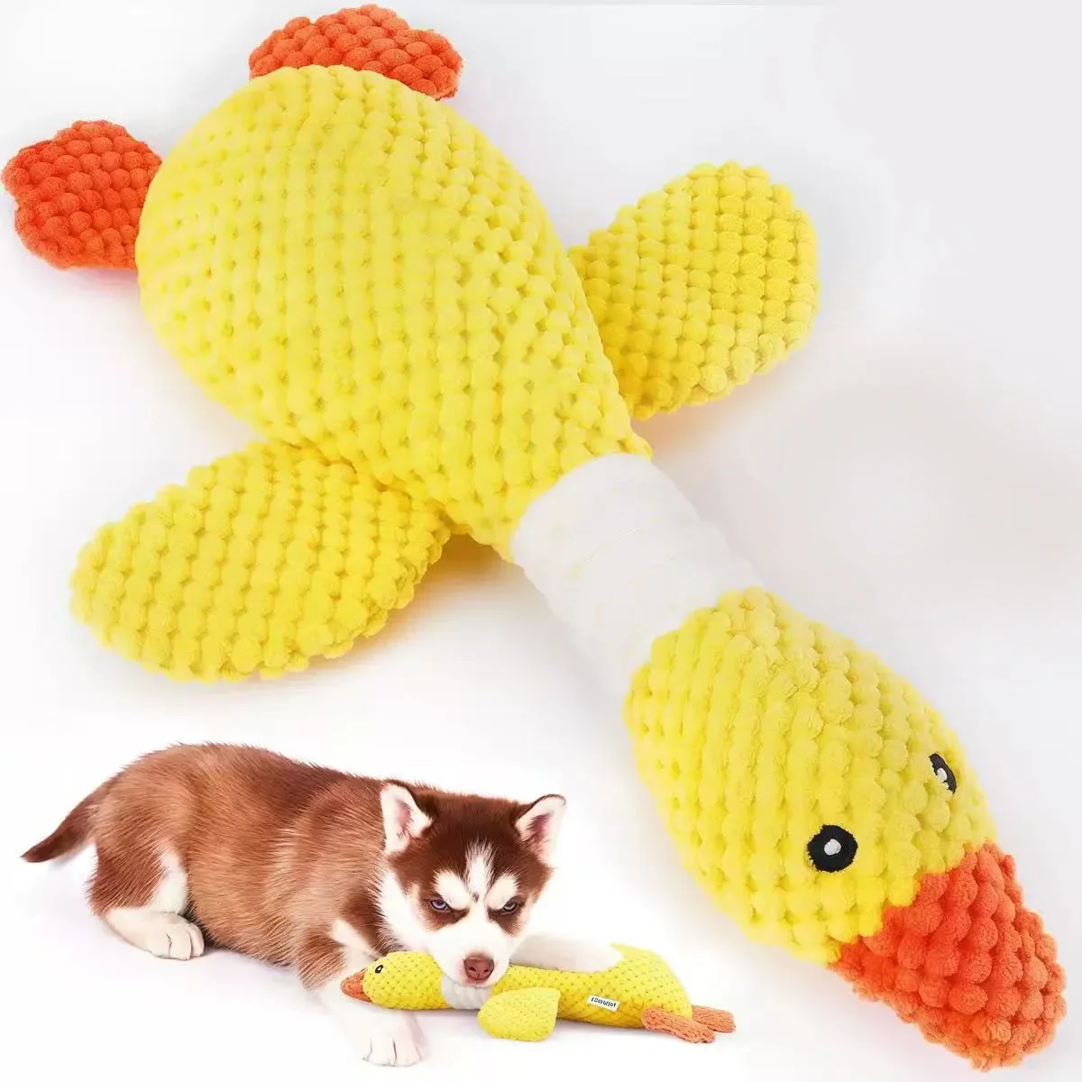 Brinquedo Ganso para Cães Dupla Cor Resistente à Mordida - Imagem 2