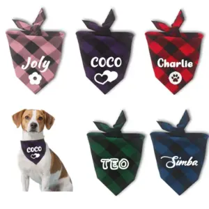 bandana para cães e gatos xadrez
