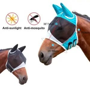 máscara anti-mosquito para cavalos