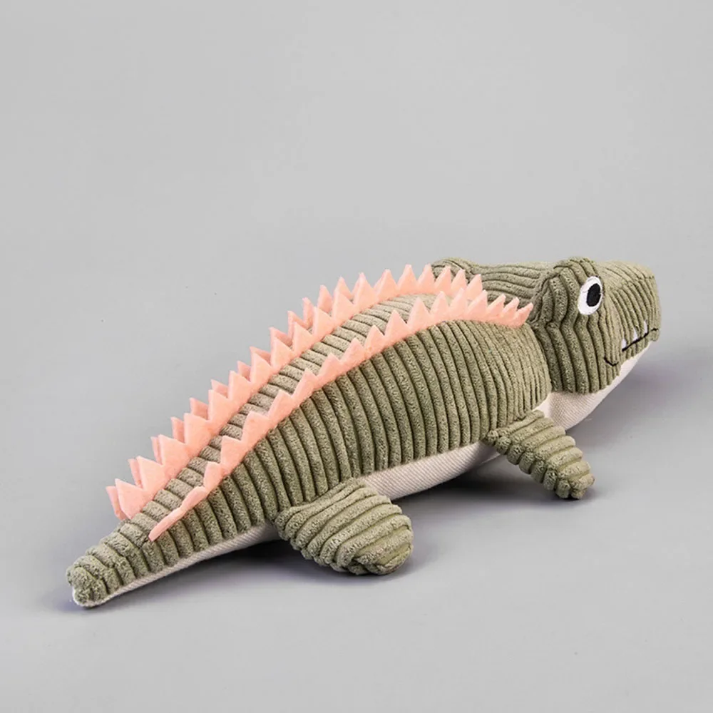 Brinquedo de Pelúcia para Cães Crocodilo com Som para Filhotes - Imagem 4