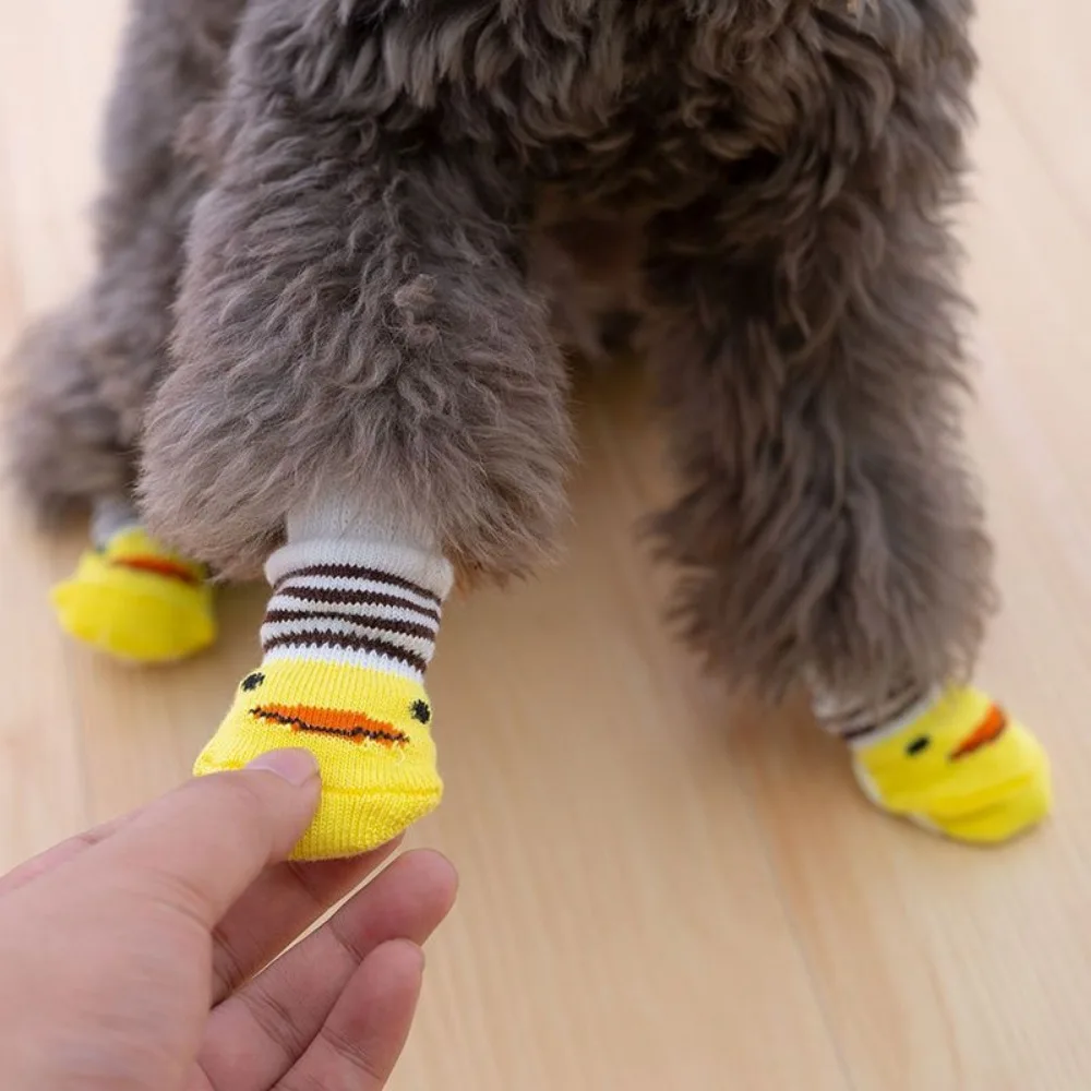 Meias Antiderrapantes para Cães e Gatos de Lã Macia com 4 Peças - Imagem 4