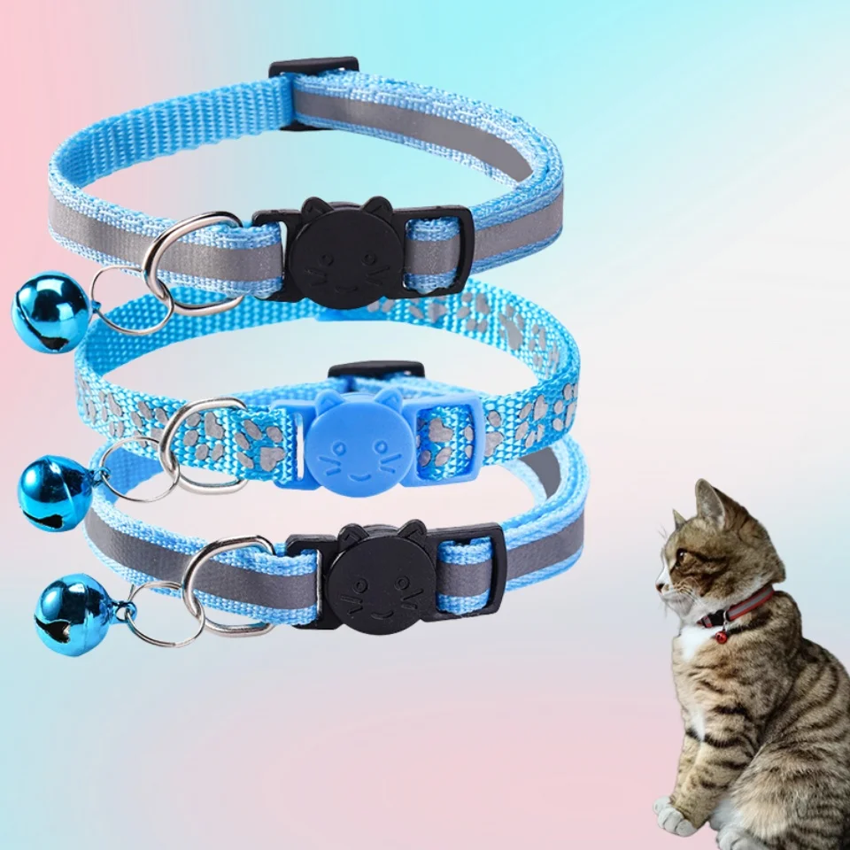Coleira Refletiva para Gatos e Cães Pequenos com Sino Ajustável - Imagem 2