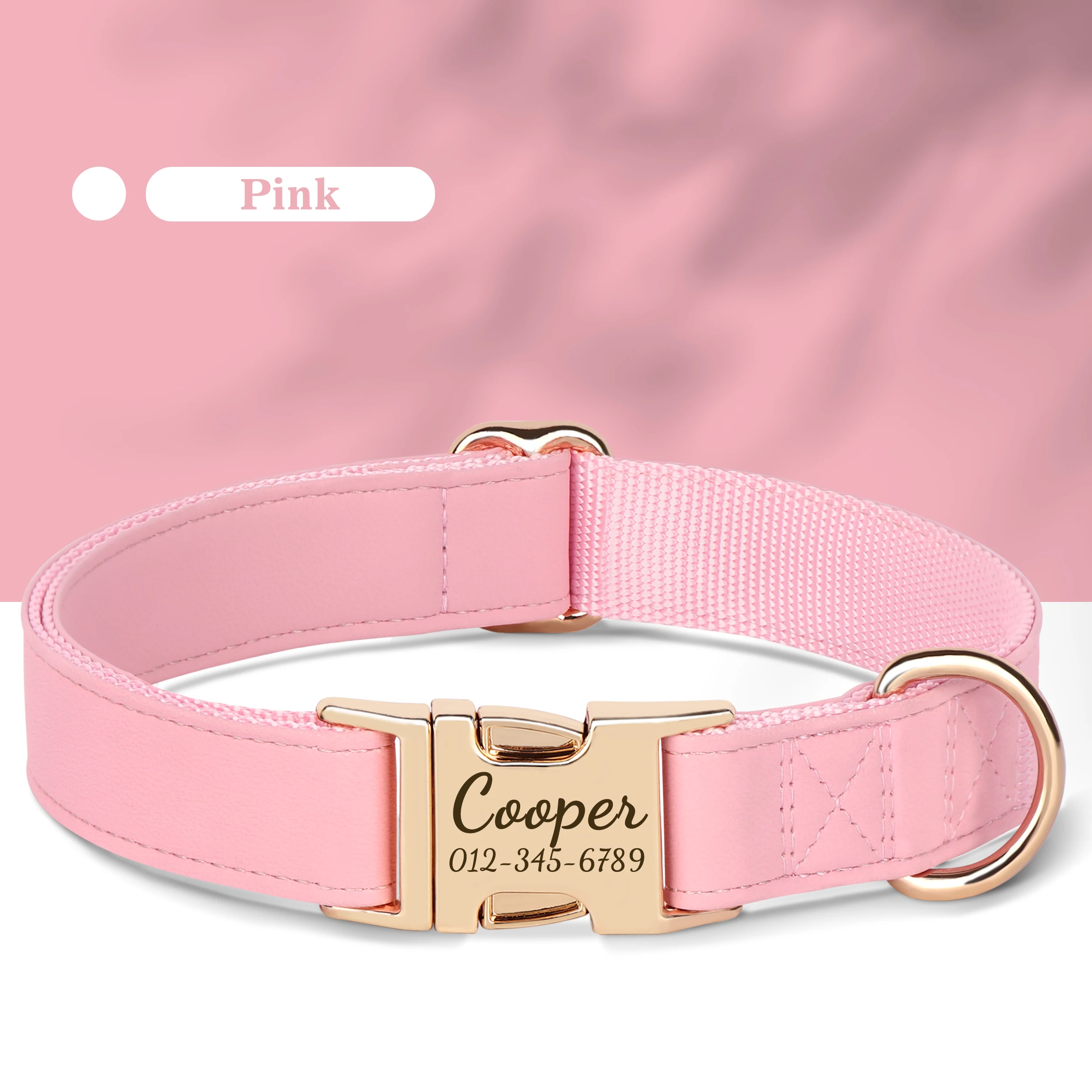 Coleira Personalizada para Cães de Couro PU com Placa de Identificação - Image 4