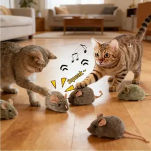 brinquedo de pelúcia para gatos simulação rato