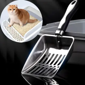 pá de areia para gatos de aço inoxidável