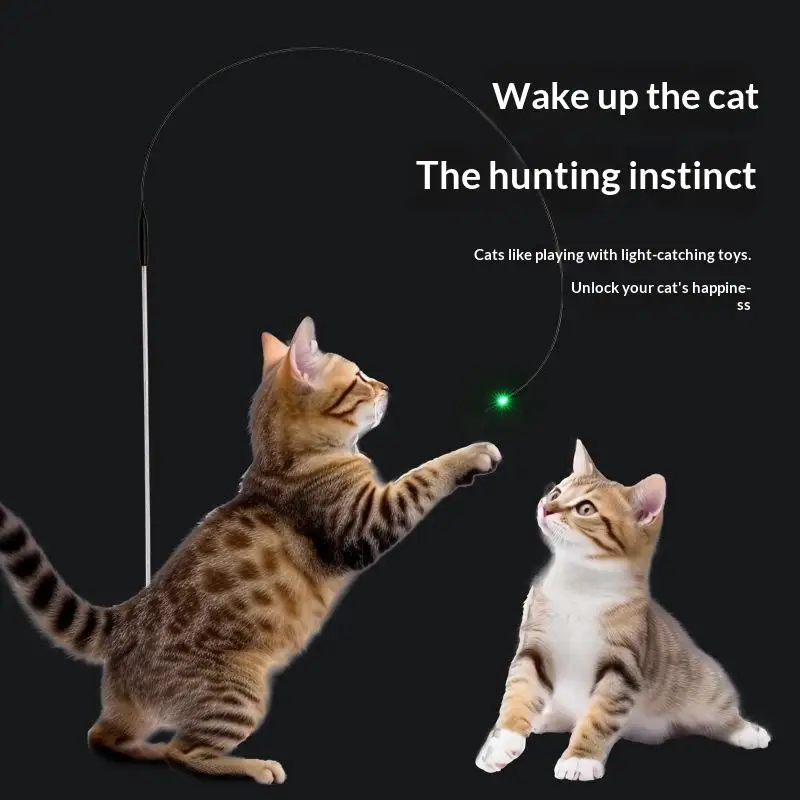 Varinha Laser para Gatos em PVC 147,8 cm para Brincadeira Interativa - Imagem 3
