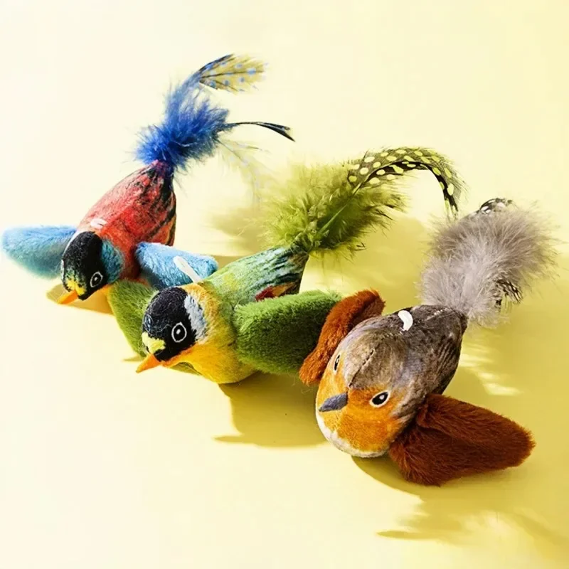 Brinquedo Interativo para Gatos Pássaro Elétrico com Som - Imagem 5