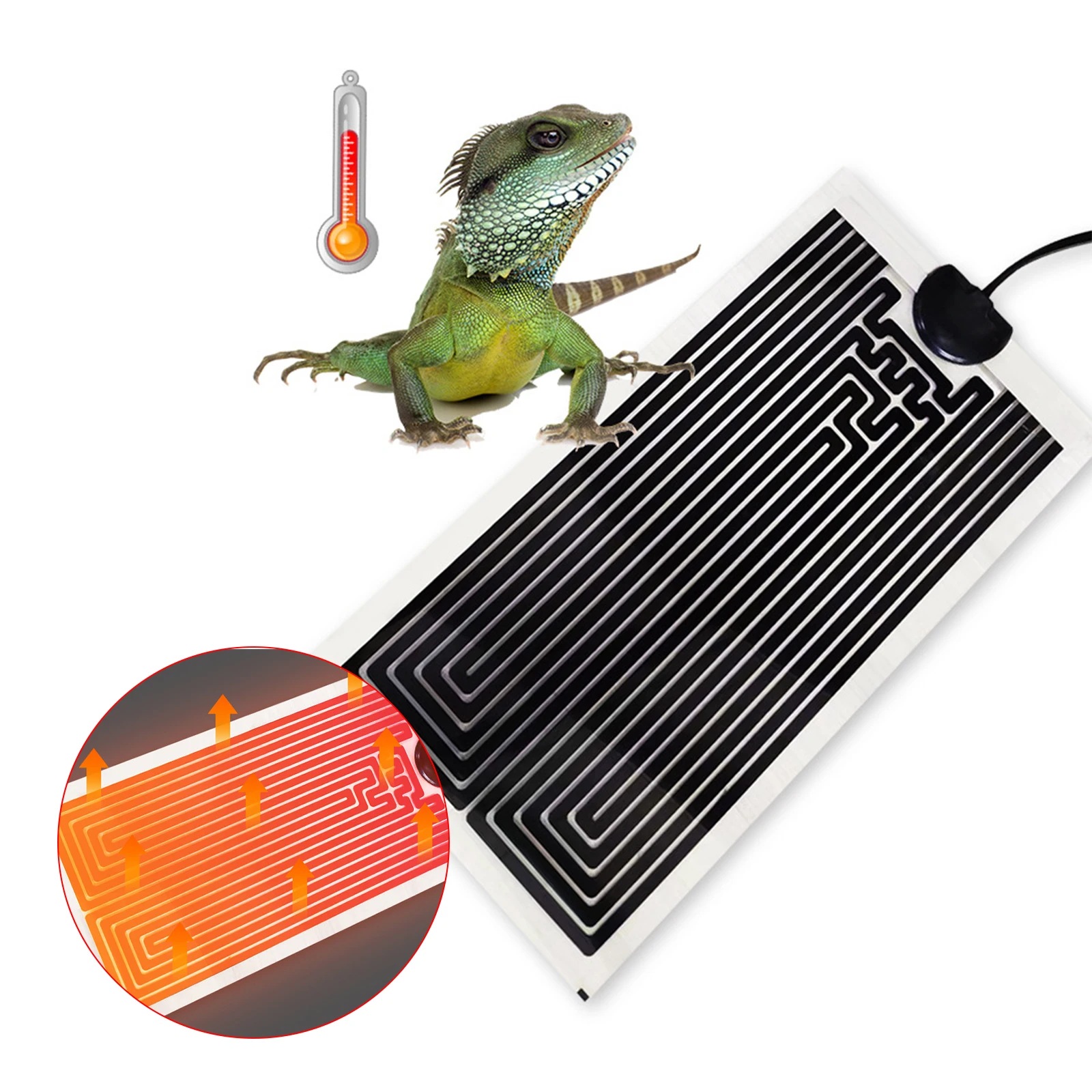 Tapete de Aquecimento para Répteis com Controlador de Temperatura Ajustável - Imagem 4