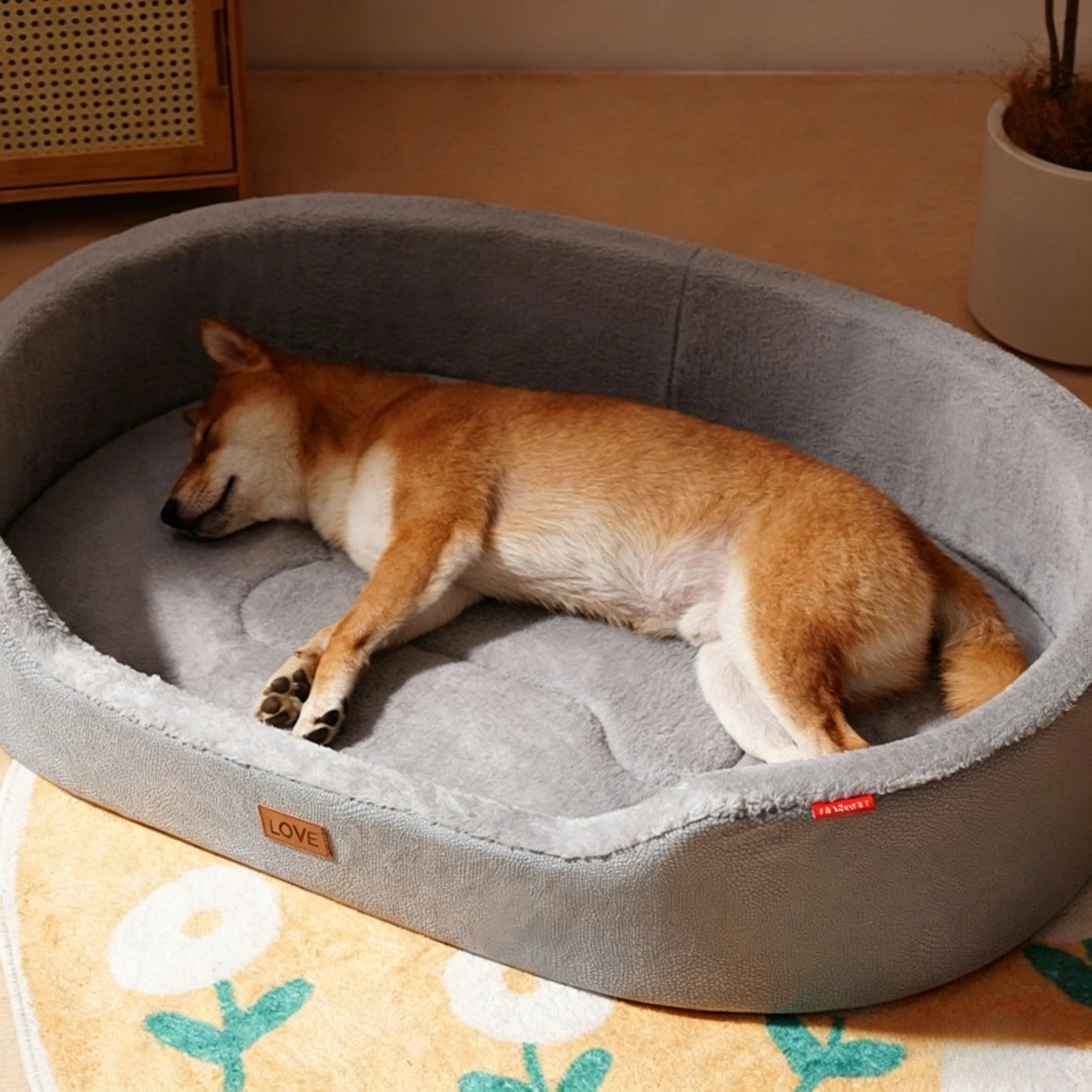 cama para cães de porte médio com almofada removível