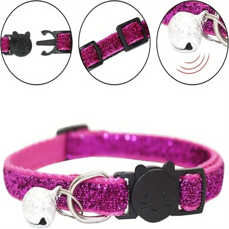 Coleira para Gato Personalizada Brilhante com Placa de Pata - Imagem 3