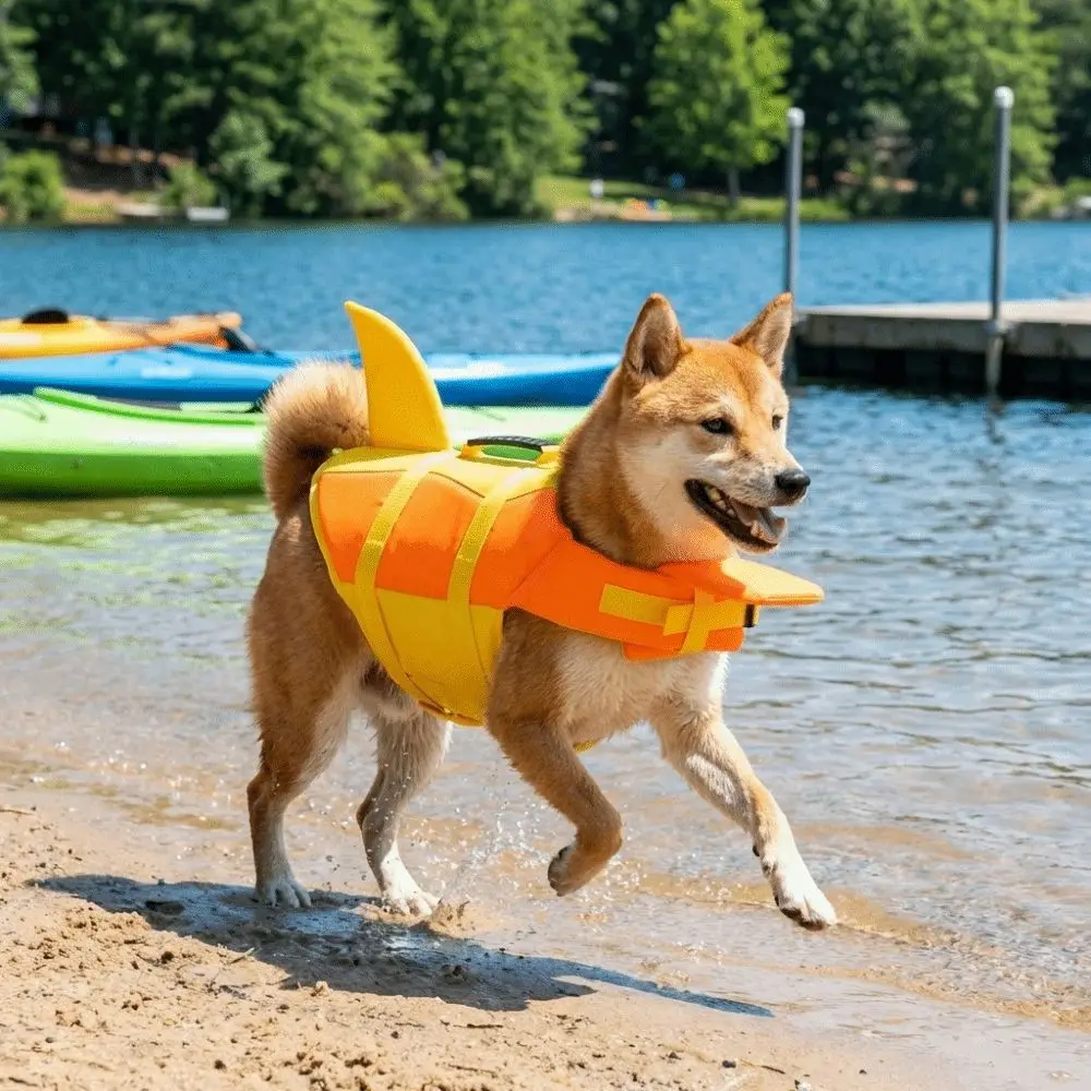 Colete Salva-Vidas para Cães de Poliéster Ajustável com Flutuabilidade - Image 5