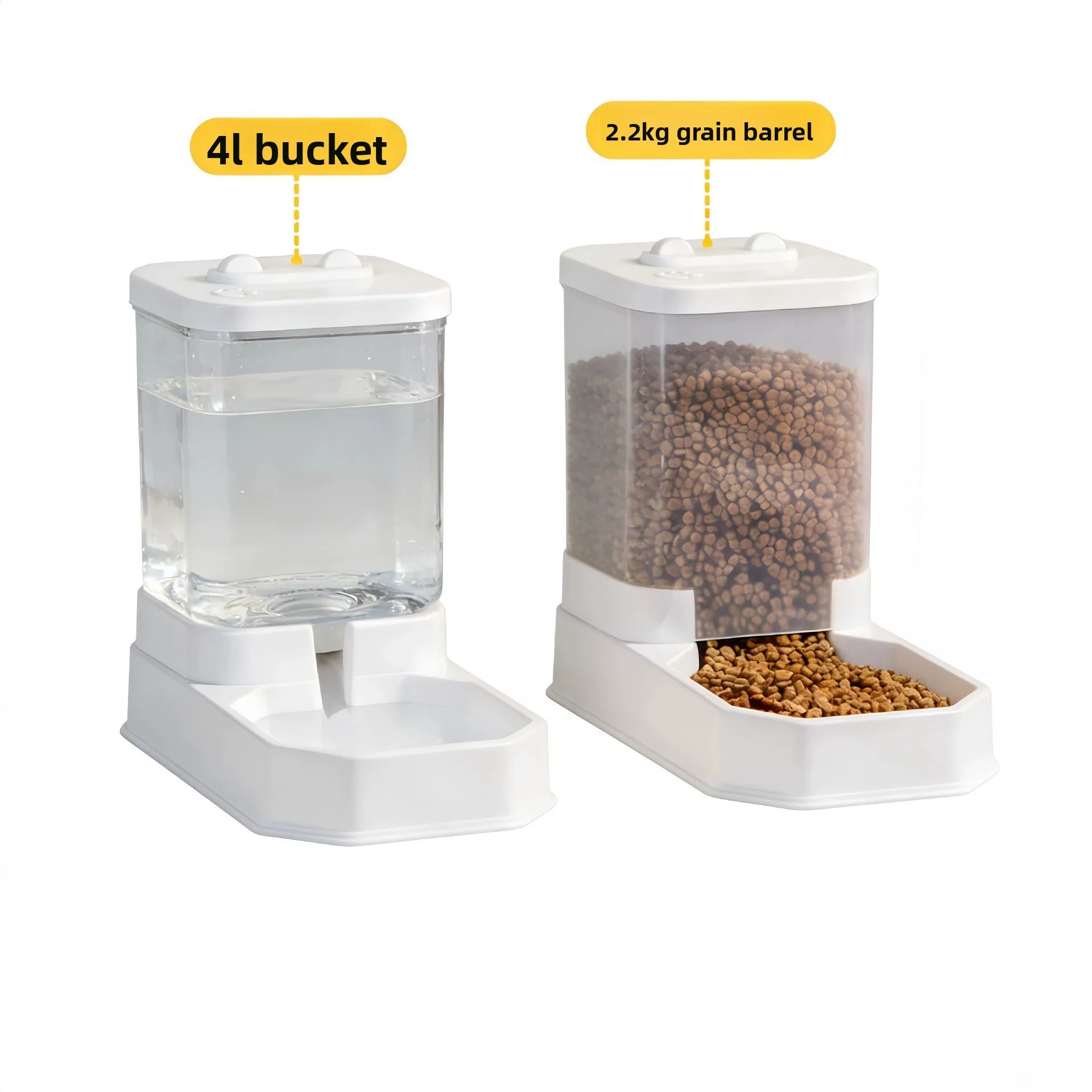 Alimentador e Bebedouro Automático para Gatos e Cães 4L Cinza Claro - Imagem 6