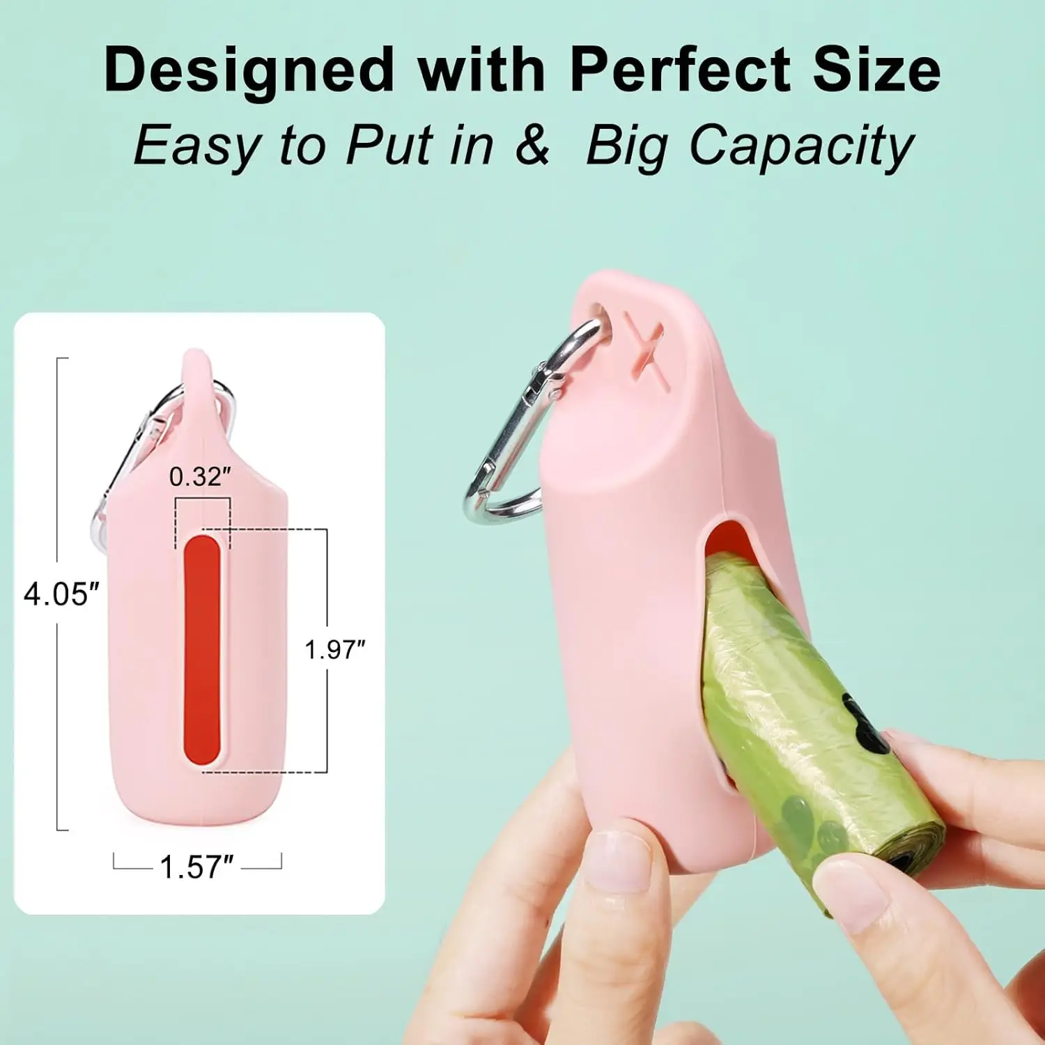 Dispensador de Sacos de Cocô de Silicone para Cães Portátil - Imagem 4
