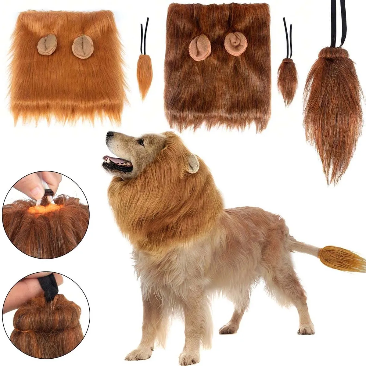 peruca de leão para cães
