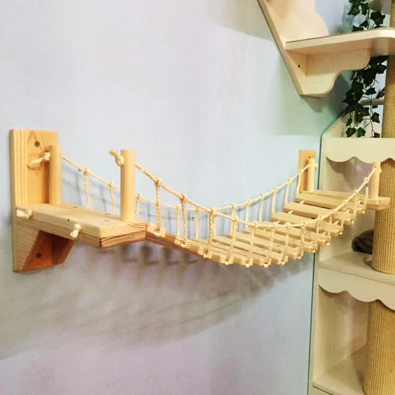 Ponte de Escalada para Gatos de Parede Sisal e Madeira 90 cm - Imagem 3