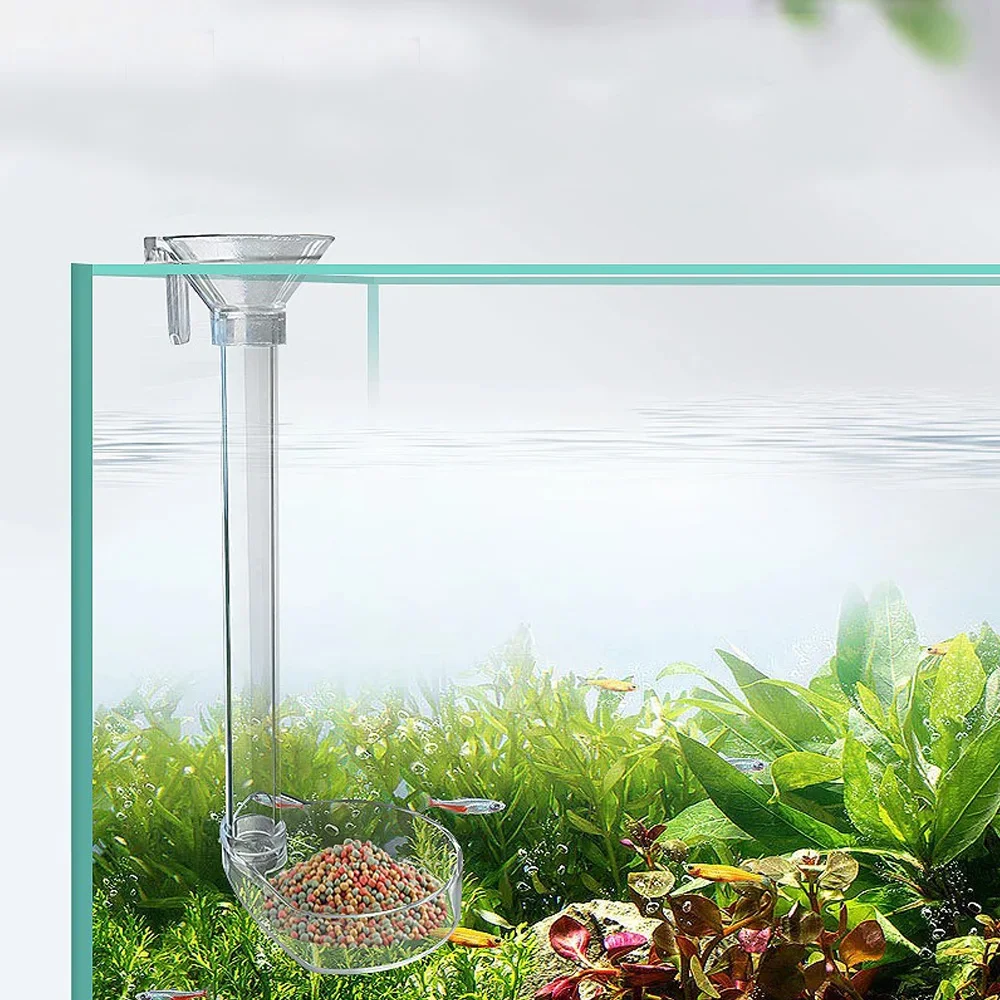 Alimentador para Aquário de Acrílico Transparente com Ganchos e Escova - Imagem 6