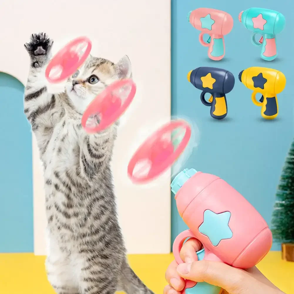 Brinquedo Lançador de Disco para Gatos ABS com 4 Discos - Imagem 3