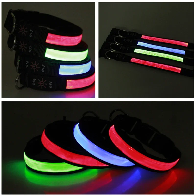 Coleira LED para Cães Recarregável USB Ajustável e Refletiva - Imagem 4