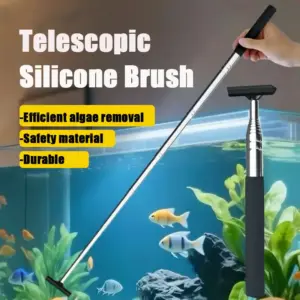 escova telescópica de silicone para aquário