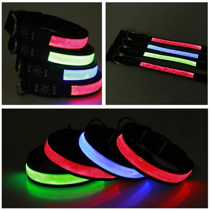 Coleira LED para Cães Ajustável USB Recarregável 2,5 cm de Largura - Imagem 5
