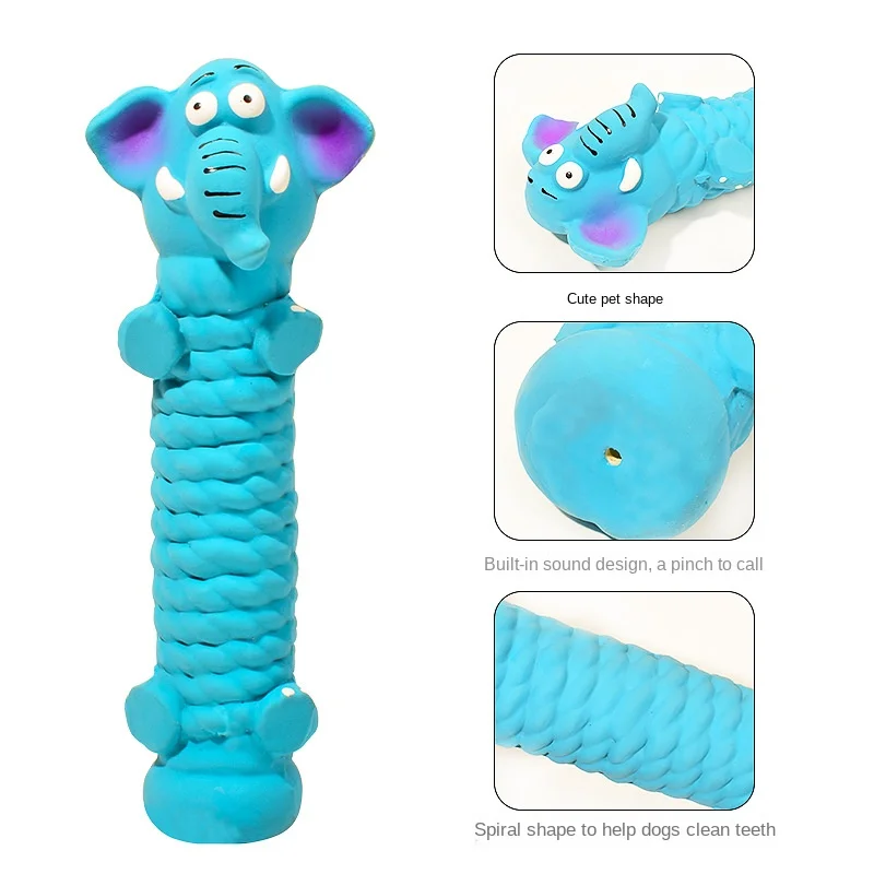 Brinquedo Mordedor para Cães de Látex com Som para Cães Pequenos e Médios - Imagem 3