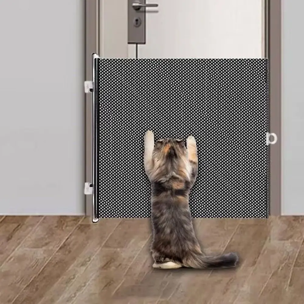 Cerca Retrátil para Cães e Gatos de 40x125 cm com Ganchos Universais - Imagem 4