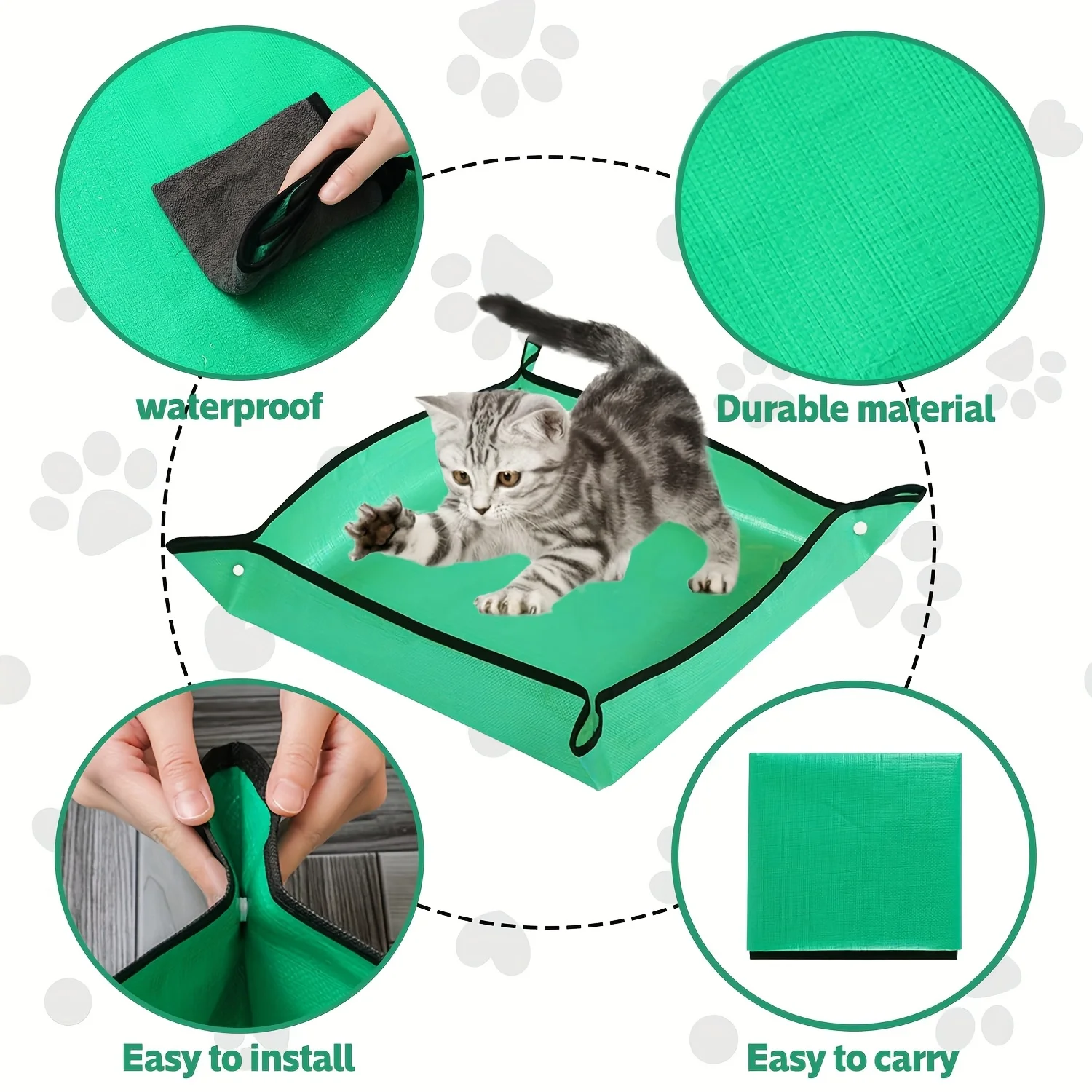Caixa de Areia Portátil para Gatos Dobrável e Reutilizável - Imagem 3