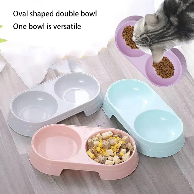 Tigela Dupla para Cães e Gatos de Plástico 23 cm para Comida e Água - Image 4