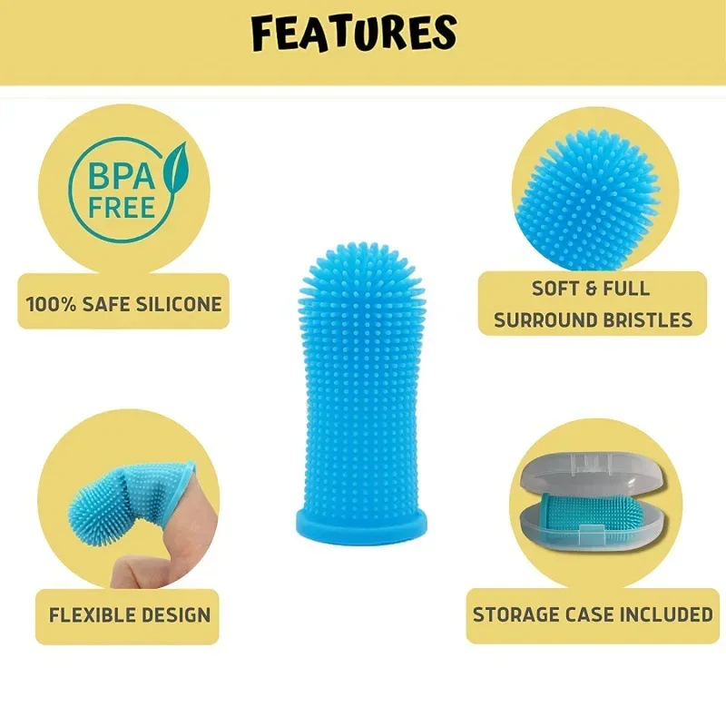 Escova de Dentes para Cães e Gatos de Silicone Design 360° - Imagem 4