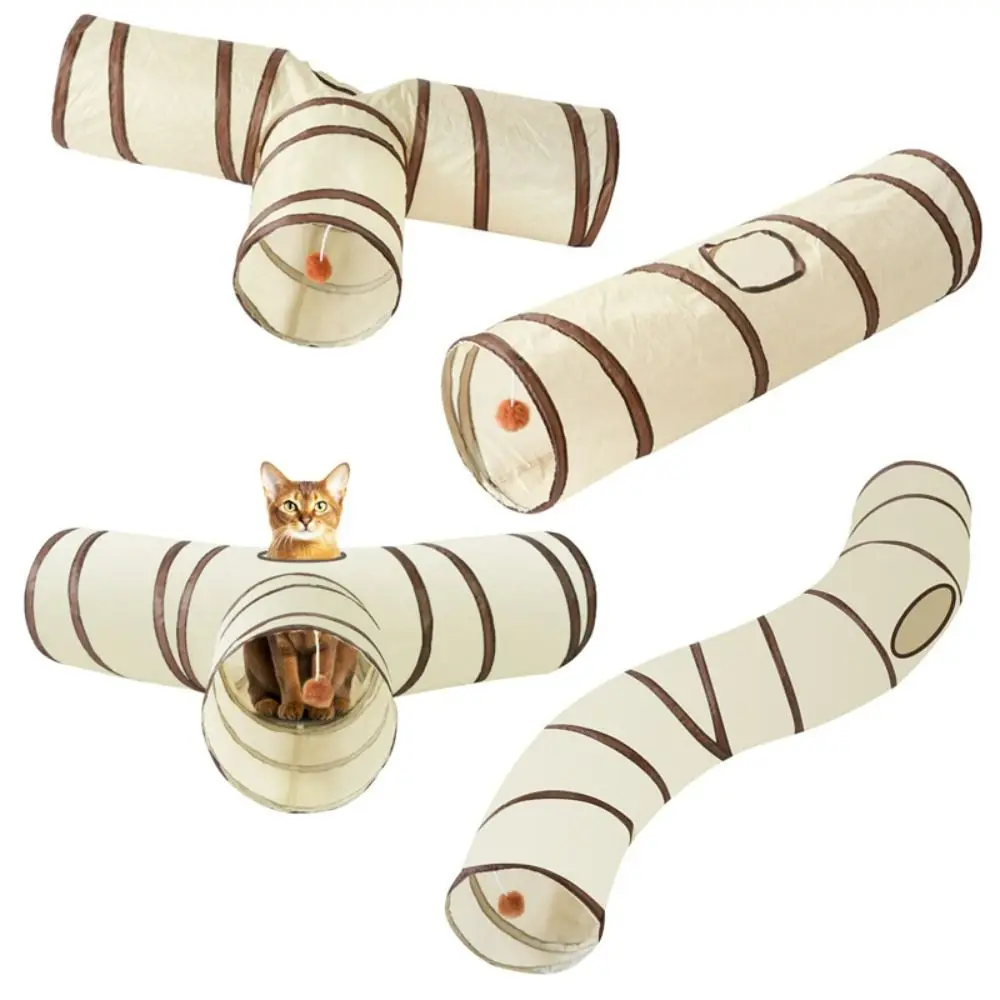 Túnel para Gatos e Coelhos Dobrável de Poliéster com Fio de Aço - Imagem 4