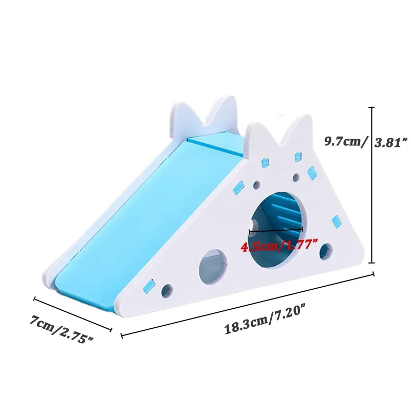 Casa de Hamster de Placa de Madeira com Escorregador 18,7 cm Montável - Imagem 2