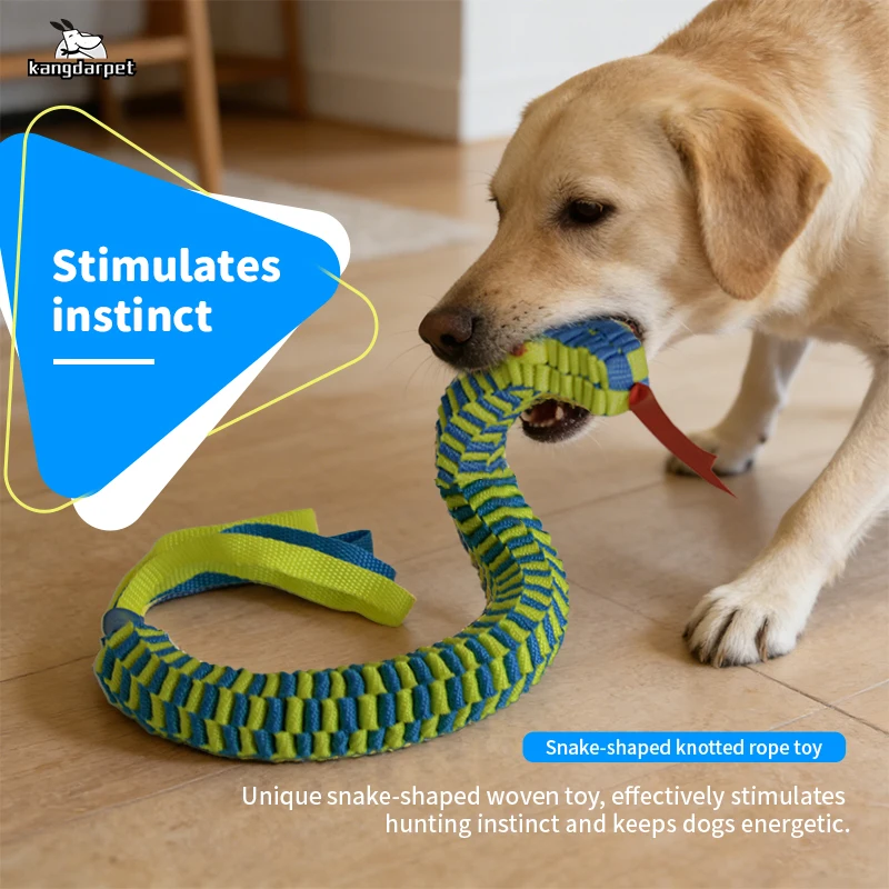 Brinquedo de Corda para Cães em Formato de Cobra, Durável para Mastigar - Imagem 4