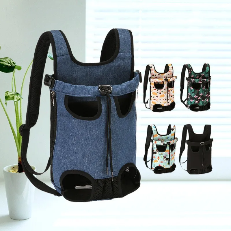 Mochila de Transporte para Cães e Gatos Ajustável de Nylon Lavável - Imagem 3