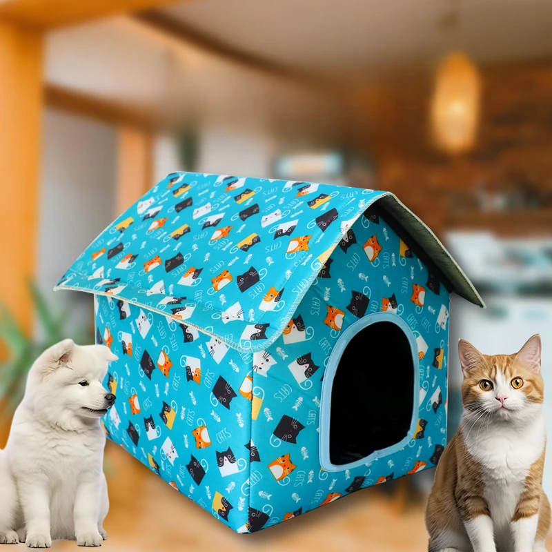 Casa para Gatos Dobrável e Destacável para Ambientes Externos - Imagem 2