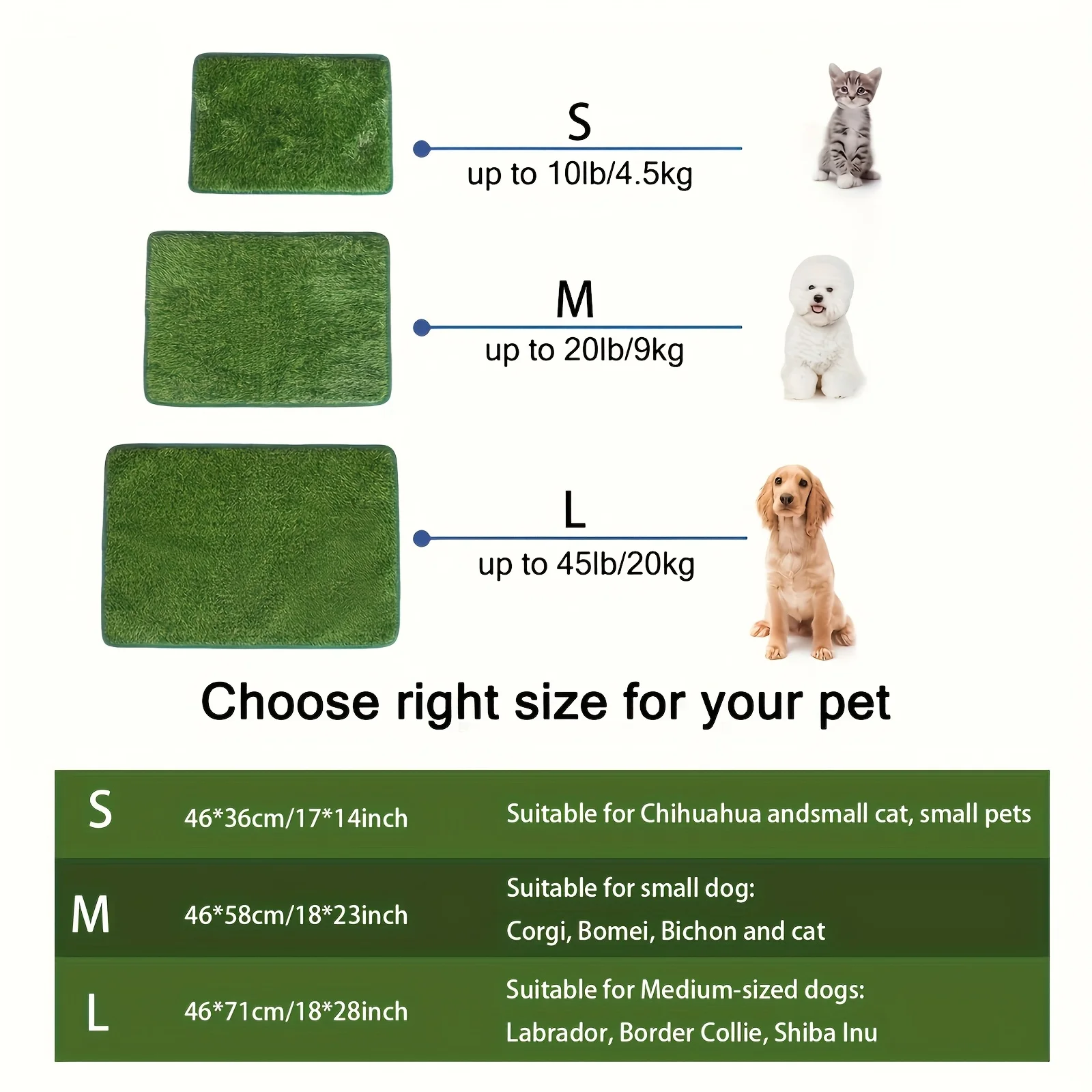 FUKUCHONG Treinador de Penico para Cães Lavável em Grama Artificial - Imagem 3