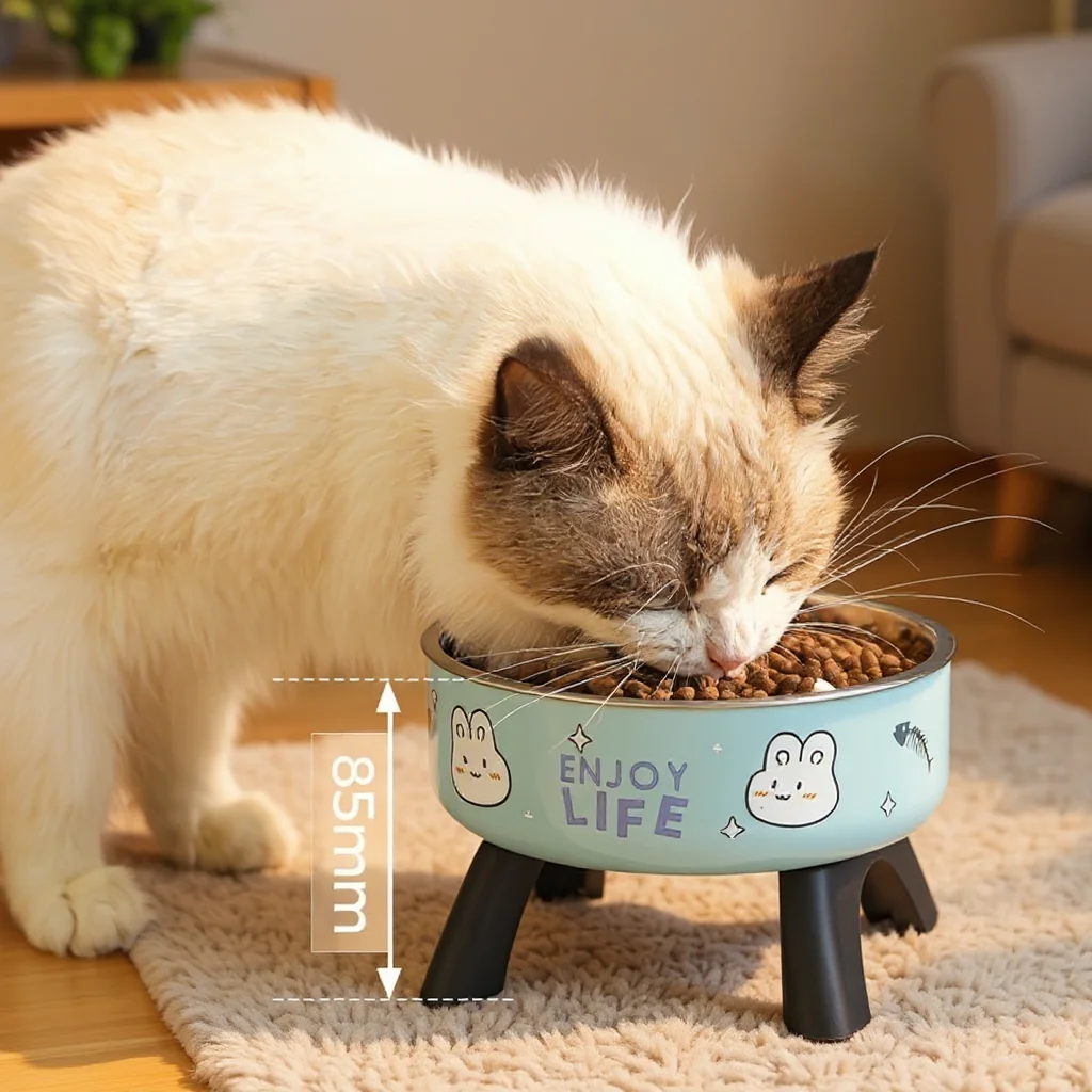tigela de aço inoxidável anti-tombamento para cães e gatos