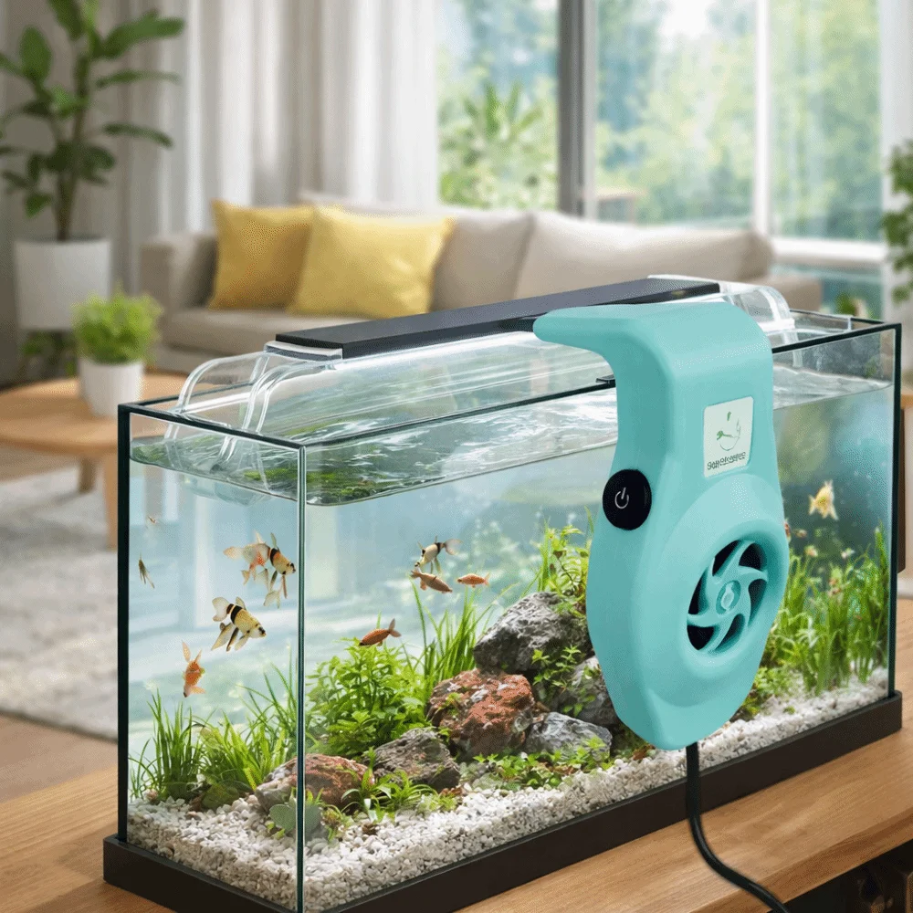 Mini Ventilador para Aquário USB de PC 3,8 W com Fixação na Parede - Imagem 3
