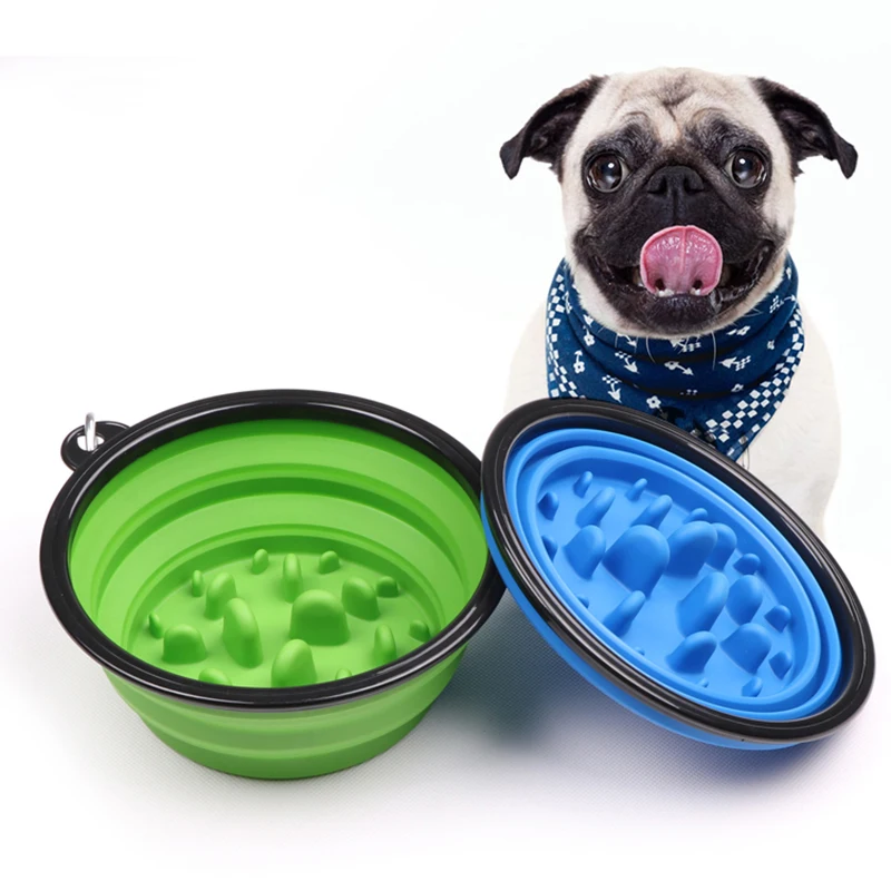 Tigela de Alimentação Lenta para Cães e Gatos Dobrável Portátil - Image 2