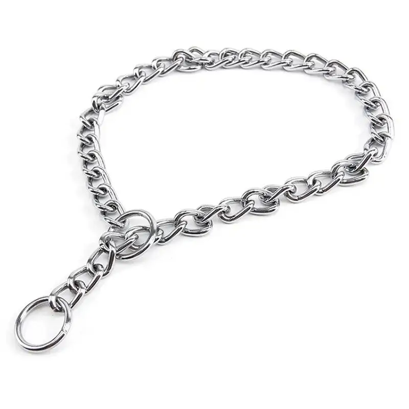 Coleira de Corrente para Cães de Aço Cromado para Treinamento - Imagem 4