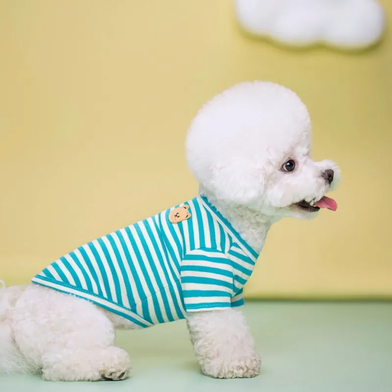 Colete de Algodão para Cães com Estampa de Urso Listrado - Image 3
